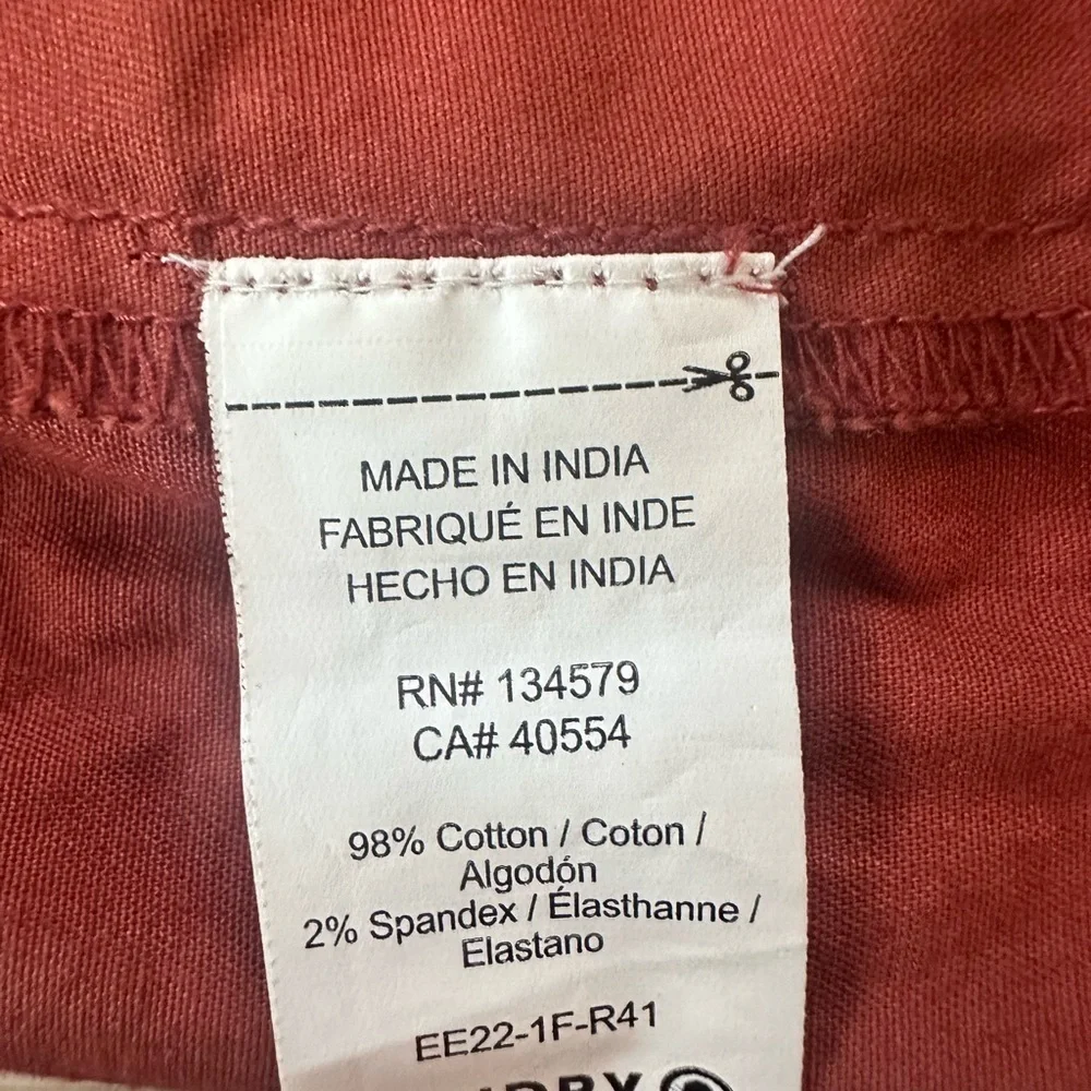 Sundry For Evereve Sunday Skirt Bungee Drawcord Pockets Terra rust brick, sz 1